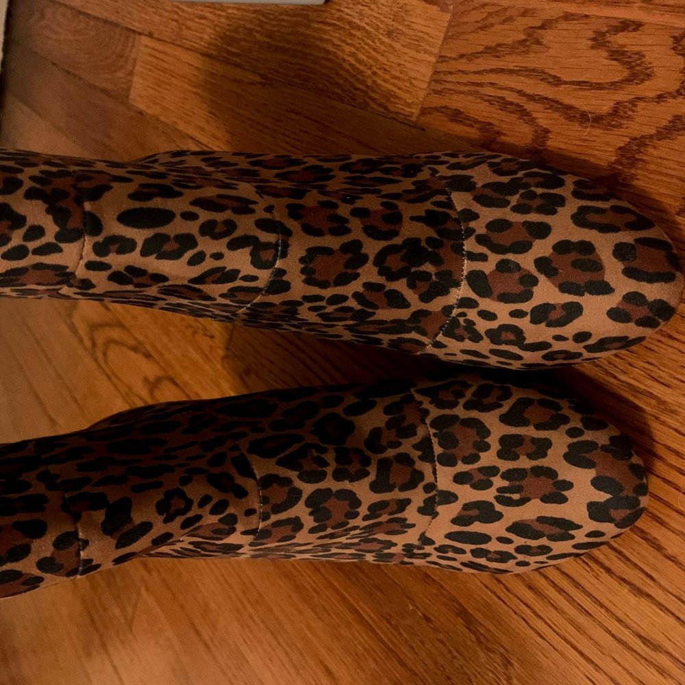 BCBG leopard booties